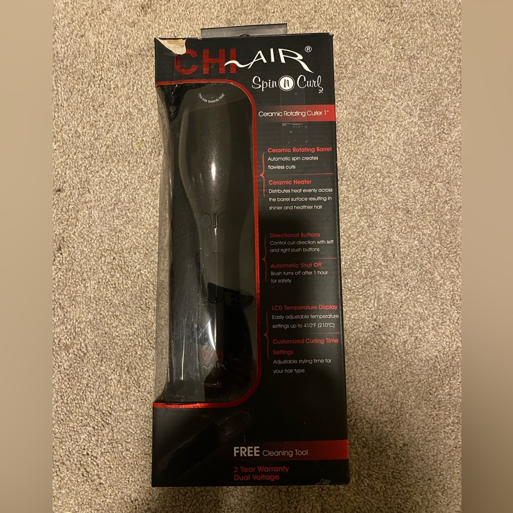 Chi Air Spin N Curl Ceramic Rotating Curler - Black